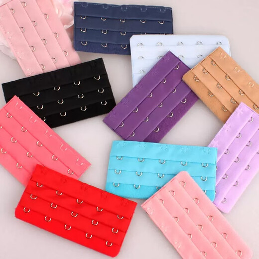 Dongzhitiandi [6 Pack] Underwear Extension Buckle Stainless Steel Breast Buckle Extra Long Buckle Bra Women's Bra Connecting Buckle Back Buckle Black/White/Skin Color Three Rows Three Buttons/Four Buttons One Each