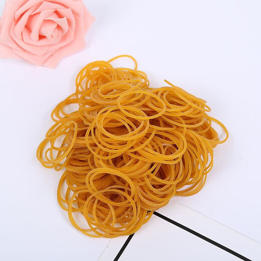 冰禹 橡皮筋 橡皮圈高弹力条黄色牛皮筋橡胶圈 直径4cm 一斤 BYyn-699