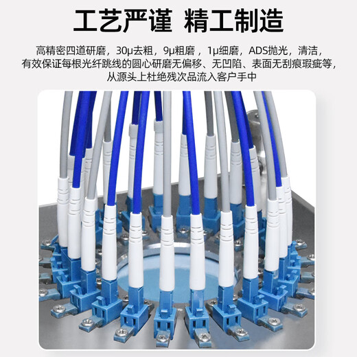 UPlian Gigabit rat-proof armored multimode fiber jumper lc-lc duplex pigtail LC-SC-FC-ST with steel ring tail cable anti-bending jumping Armored multimode double core SC-ST 15 meters