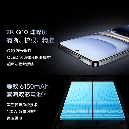 vivo iQOO 13  国家补贴 骁龙8至尊版 自研电竞芯片Q2 2K Q10珠峰屏 6150mAh蓝海电池 电竞旗舰手机 传奇版 12GB+256GB 官方标配