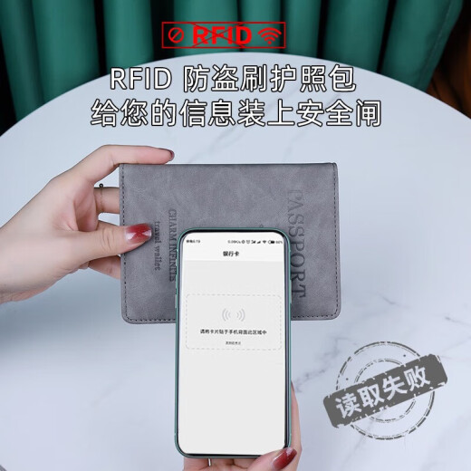 Zkhe Passport Clip Documento de viaje Bolsa de almacenamiento Pasaporte Pasaporte Pasaporte Air Ticket Clip Estudio en el extranjero Pasaporte Pasaporte portátil Pasaporte Gris claro Gris claro