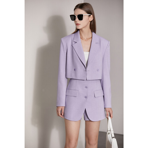 AMII women's new summer suit suit for women, eco-friendly, street slimming, complete set for small people, lilac-suit 12270020 XL 170/92A