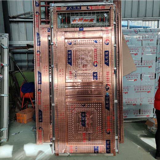 Qinkai rose gold stainless steel with bright window door transom door bright window waist door stainless steel single door safety door money plate rose gold customized according to your size