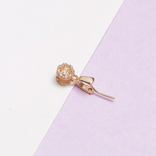 MHFDO gold store 925 crossing 18k gold buckle button Buddha male jade buckle cucumber seed buckle 1 card button pendant straight hole gold color