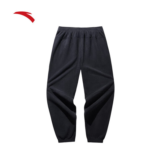 ANTA Outlet Polar Fleece Trousers Men's Autumn and Winter Plush Knitted Casual Sports Pants Loose Tie-Up Sweatpants