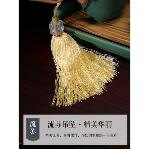 Dream Weaving Cloud Table Flag Fabric High Quality Light Luxury Chinese Style Tea Table Cloth Household Chinese Table Cloth Long Tea Table Cover Cloth Towel Bed Langya Table Flag Light Gold 33*220cm