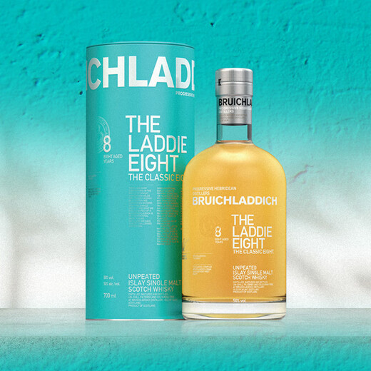 
Bruichladdich 8 years Scotland Isle Single Malt Whiskey 700ml 50 degrees Gift box Imported wine