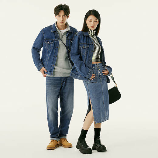 Levi's Levi s24 autumn and winter American retro couple denim jacket dark blue L