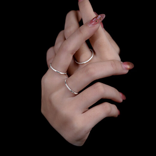 Su Shiliu S925 silver ring female niche design closed ring single tail ring index finger ring ring light luxury simple personality US No. 5