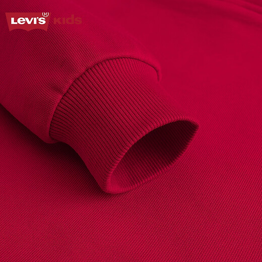 Levi s Levis children's clothing girls pure cotton terry dress 2025 zodiac style children's Spring Festival clothes super red 110/52 recommended height 98-104cm