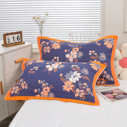 Chennai pure cotton gauze pillow towels, large pair, high-end adult students, thick pillow towels for couples, non-shedding, non-fading, five-layer spring ash a pair