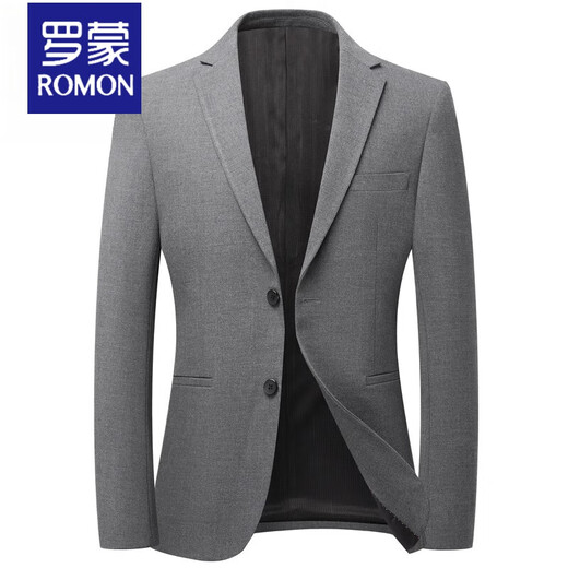 Romon (Romon) Chaqueta de traje para hombres Traje de alta gama casual de alta gama Smithing Single Western Top Single Piece y Otoño Formal Dapado Dad 9917 Gray [Patrón tridimensional] XL 180 [recomendado 140-154Jin [Jin iguala 0.5 kg]]