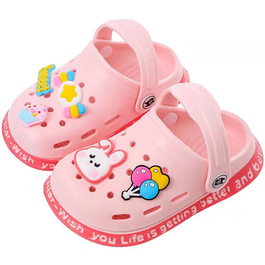 G.duck Little Yellow Duck Children's Sandals Summer Baotou Croc Shoes for Children 1-6 Years Old Soft Sole Non-Slip Infants and Toddlers Pink 22 Inner Length Approximately 14cm