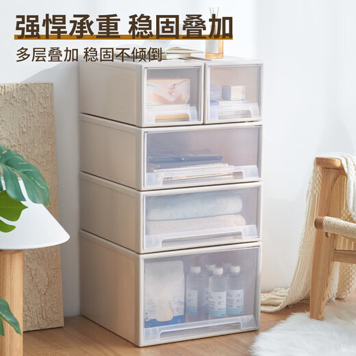 TENMA plastic clothing quilt drawer storage box 26 liters visual installation-free drawer box storage box single pack