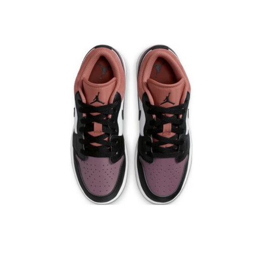 耐克（NIKE）Air Jordan1 aj1 LOW GS 女鞋 黑绿脚趾复古潮流时尚运动鞋板鞋 FB9908-102 白褐紫#不可水洗 38.5