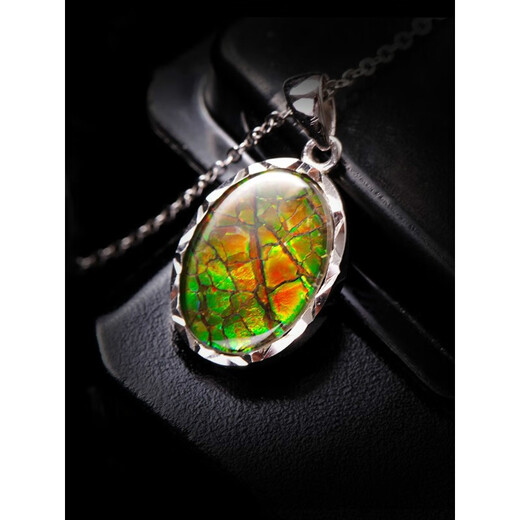 Shiximusi natural ammolite stone owl pendant women's clavicle chain fashion personality #BCSD2X-9
