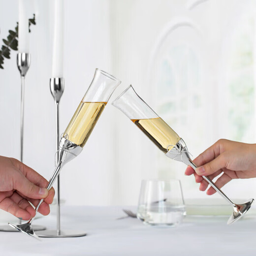 Wedgwood 11.11 Guaranteed Wedding Gift VeraWang Love Knot Rope Golden Champagne Glass Wine Glass