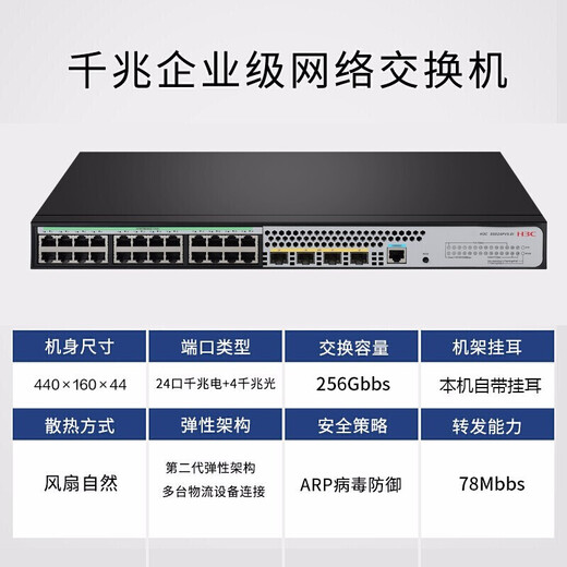 华三（H3C） S5024PV5-EI 24口千兆管理型交换机替代S5024PV2-EI