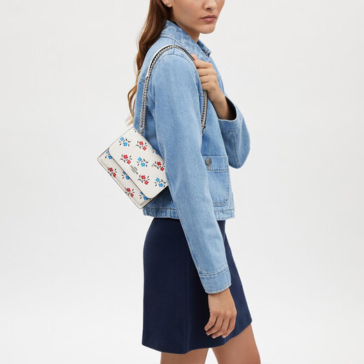 蔻驰（COACH）奢侈品女包印花风琴包单肩斜挎包CT866【品牌授权】送女友礼物