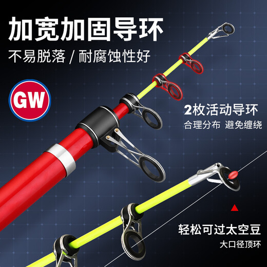 
Guangwei (GW) Guangwei Haitian plus sea rod set 3.63.9 4.2 meters carbon super hard long-range throwing rod sea fishing rod throwing rod 4.2m Haitian plus