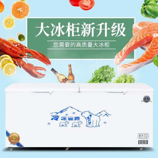 冰山雪冰柜商用家用卧式冷柜大容量冷冻展示柜商用冷冻柜大容量冷柜商用冷柜 698单温智控1.70米