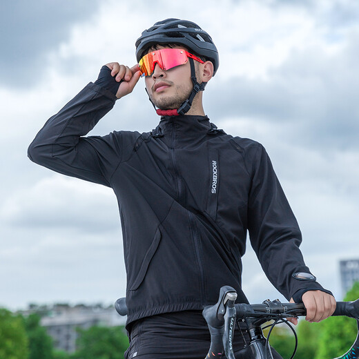 ROCKBROS cycling clothing suit for men and women, thin long-sleeved pants and underwear, outdoor cycling sports jacket, summer and autumn, spring and autumn cycling suit (normal size) XL