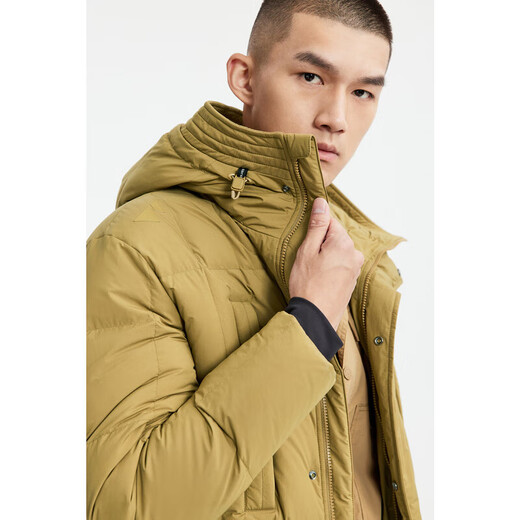 Seven Wolves (SEPTWOLVES) [Splash-proof] Down jacket Casual outdoor men's jacket Hooded thickened down jacket 702 (dark apricot color) 4XL 195/112A