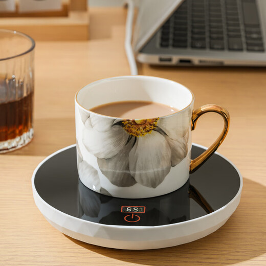 PAKCHOICE digital display intelligent constant temperature heating coaster adjustable temperature office household warm coaster hot milk meal artifact