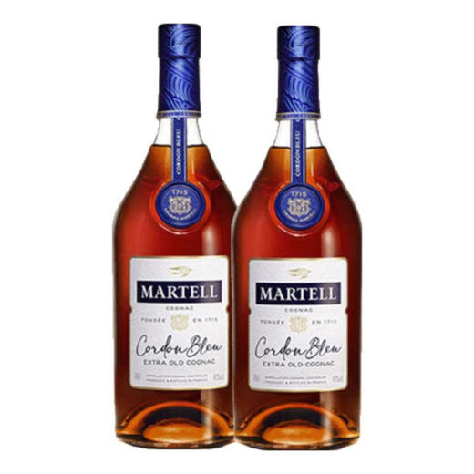 马爹利(Martell)蓝带XO 法国进口马爹利名仕 白兰地洋酒 700ml 1000ml 马爹利蓝带XO级 1000mL 2瓶