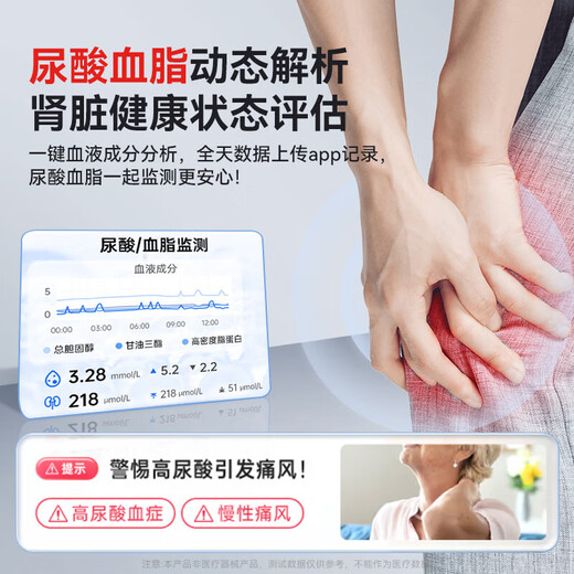 Huamidu blood pressure and blood sugar monitoring watch, blood lipid, uric acid, ECG, heart rate, blood oxygen, sleep, remote care, offline payment, NFC Bluetooth call, smart health watch