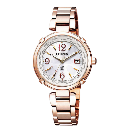 Citizen Watch XC Series Light Wave Watch Titanium Alloy Perpetual Calendar Elegant Business Fashion Women's Watch Gift For Girlfriend EC1047-57A