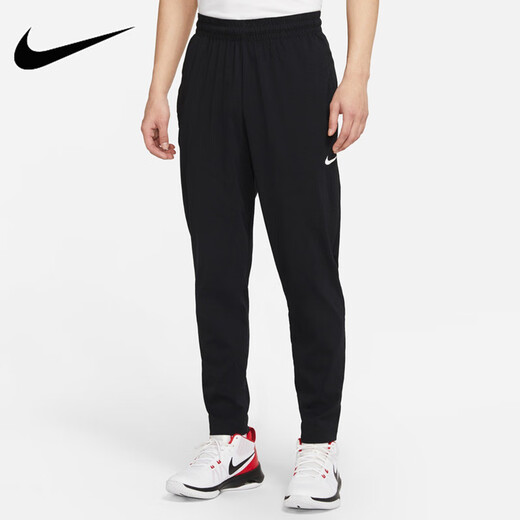 耐克（NIKE） 男裤 春季新款运动裤梭织快干束脚收腿裤子加绒保暖休闲裤长裤 CV1991-010/黑色梭织/薄款 L (175/80A)