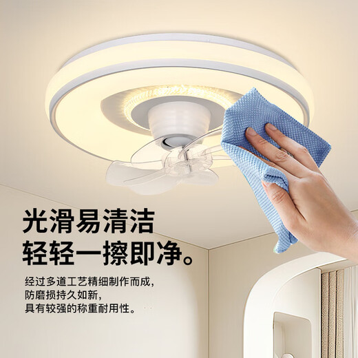 - Fan lights Smart bedroom ceiling fan lights lamps living room dining room modern simple ceiling lights fan lights 9904-B Galaxy white-96W Aurora-360 Shake