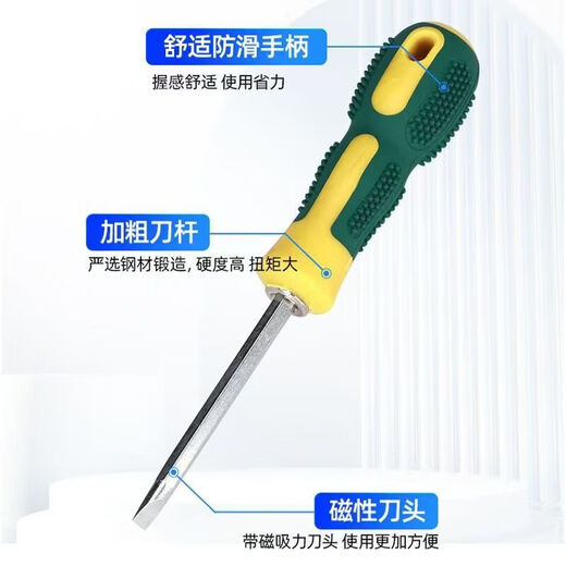 JD Logistics Strong Magnetic Dual-Purpose Slotted Cross Screwdriver Set Multifunctional Screwdriver Cone Anti-Slip Strong Magnetic Dual-Purpose Screwdriver Set of Two