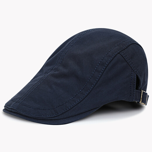 Baijichuan hat men's beret fashionable British middle-aged and elderly hat duck bill men's trendy casual summer forward hat navy blue adjustable