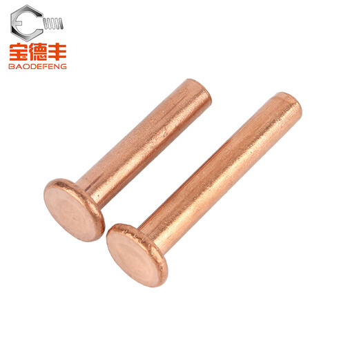 Baodefeng copper flat head solid rivet GB109 flat cap copper nail hand hammered willow nail copper nail national standard accessories M2x3 400 pieces