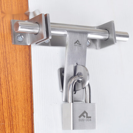Sailotou thickened 04 stainless steel latch door theft door latch door latch door buckle sliding door hasp with 04 medium lock