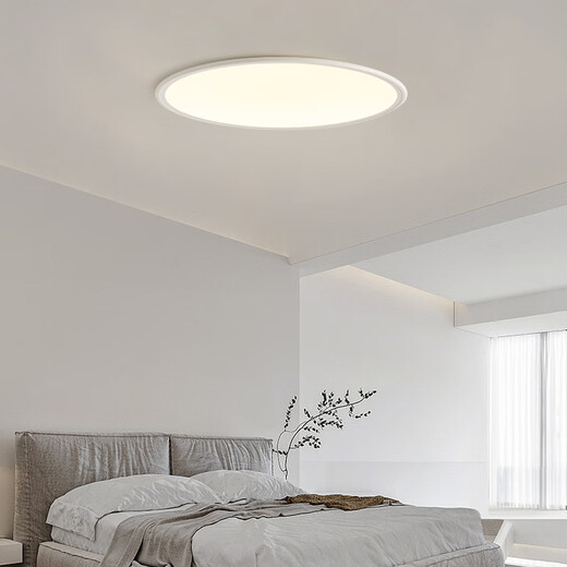 Yilin Round Living Room Ceiling Lamp Bedroom Lamp Simple Modern Nordic Minimalist Atmosphere Home Study Room LED Lamp White-Eye Protection Anti-Blue Light Ra>97_40CM Three
