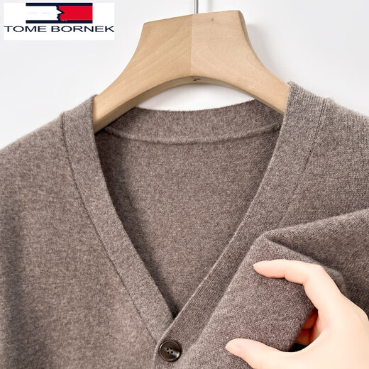 
Tommy Hee Kelly 100% Wool Knit Cardigan Men's Fall Middle-aged Father High-end Fashion Casual Sweater Jacket Autumn Clothes Black 165