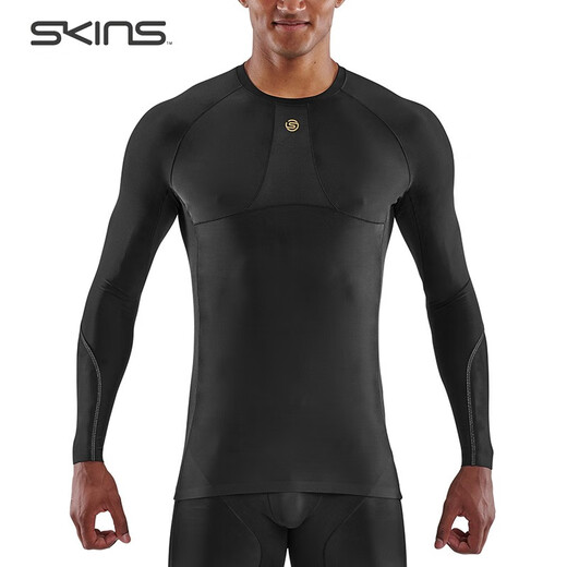 SKINS S5 Men's Autumn and Winter Quick-drying Running Basketball Sports Tight Fitness Wear Professional High-Intensity Compression Clothing Star Black M