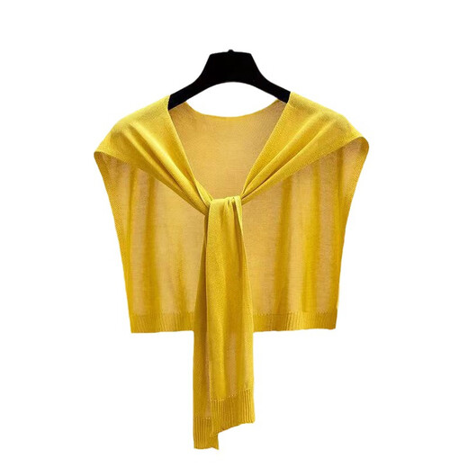 Shengfangyuan Ice Seide Dünne Feder klimatisierte Zimmer koreanische Version Vielseitiger gestrickter Schal für Frauen mit Hemden und modische kleine Weste Schal weiß 80-100 cm