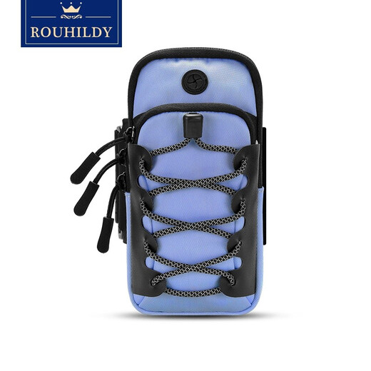 ROUHILDY running mobile phone arm bag running outdoor mobile phone bag men and women universal arm strap sports mobile phone arm sleeve wrist bag waterproof small mobile phone bag sky blue