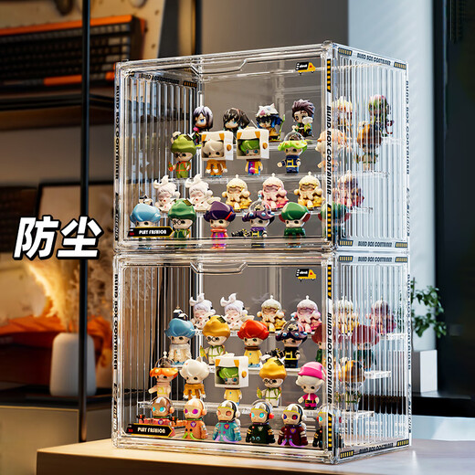 KAMAN blind box storage display rack household dust-proof container figure display cabinet anime doll ornaments large storage box transparent extra large/4 layers 1