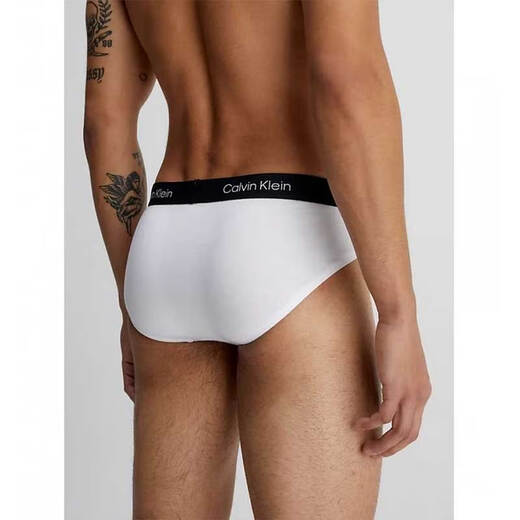 Calvin Klein CK男士三角内裤 3条装 送男友礼物 000NB3527A 6H3黑白灰 XL 
