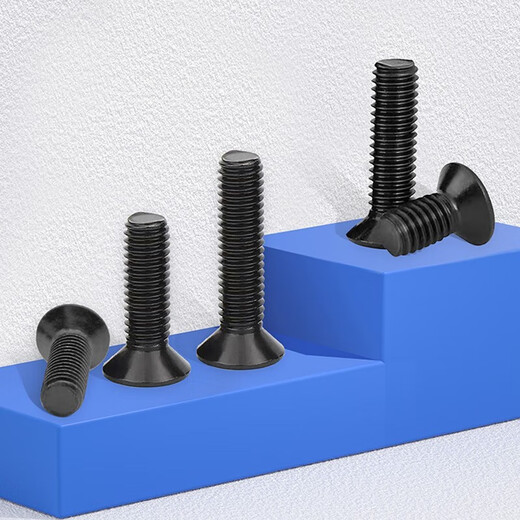 Sanqi Tiger Black 304 Stainless Steel KM Cross Counterhead Screw Plated Black Zinc Cross Slot Flat Head Screw Bolt B819 M2.5*12200 Pills
