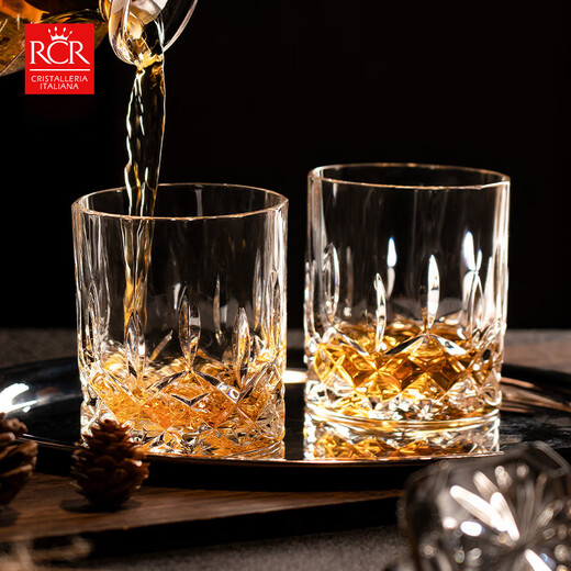 RCR imported crystal glass wine glass whiskey glass 300ml*2 party housewarming New Year wedding gift
