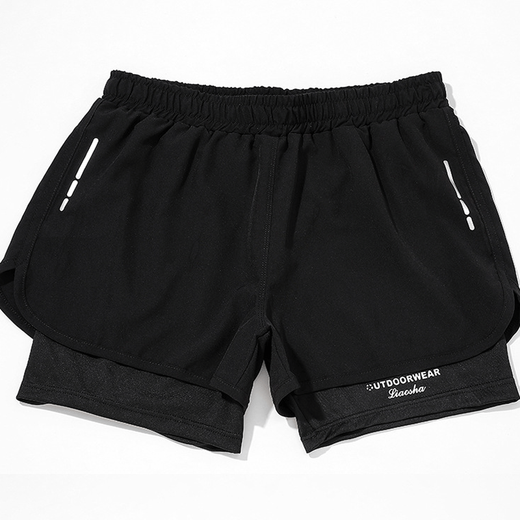 DUTRIEUX men's swimming trunks, anti-embarrassing loose and quick-drying new swimsuit, swimming hot spring men's large-size beach shorts equipment, men's swimming trunks double-layer XL [recommended 100-140Jin [Jin equals 0.5 kg]]