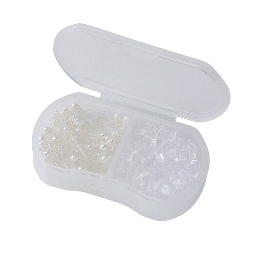 Beautifully made resin earrings, transparent invisible ear sticks for ear piercing, student earrings, inflammation, disinfection and anti-inflammatory sticks, non-plastic anti-blocking needles, ear sticks six grid set