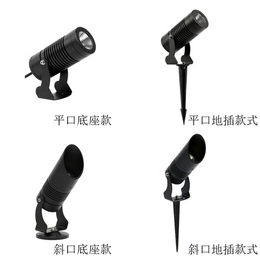 Yilin (yilin) LED tree light, outdoor park ground light, landscape green plant ground light, waterproof mud light, 3W oblique floor light, warm light