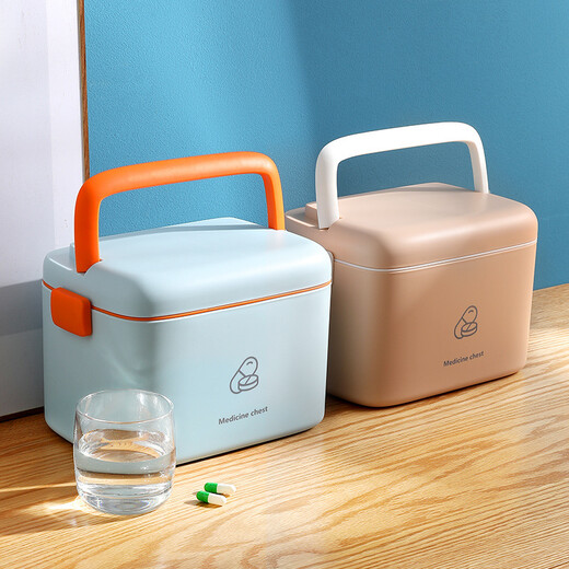 Nuoxianshang household medical kit large capacity family portable first aid medical kit small medicine box storage box medicine storage box ivory white small size length 23.5cm width 15cm height 15.5cm